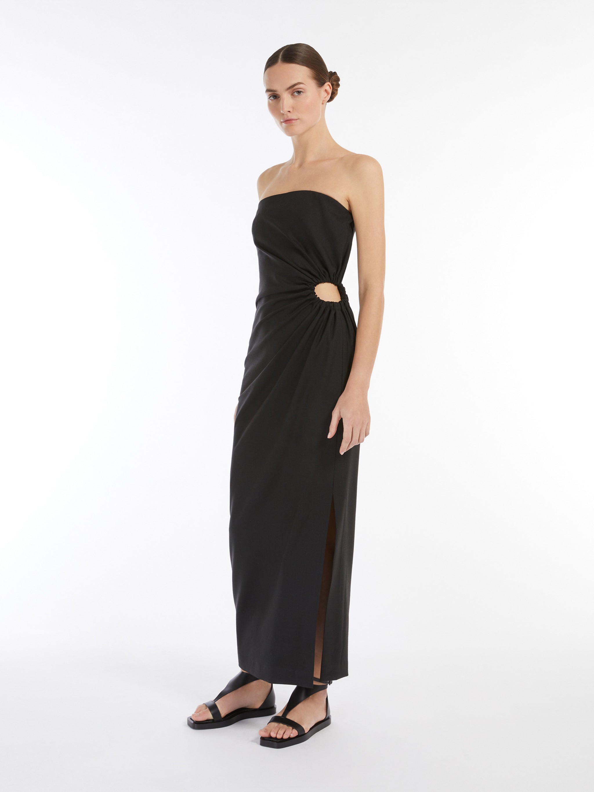 MAX MARA Asymmetrical Cut-Out Mini Dress (Size 36)