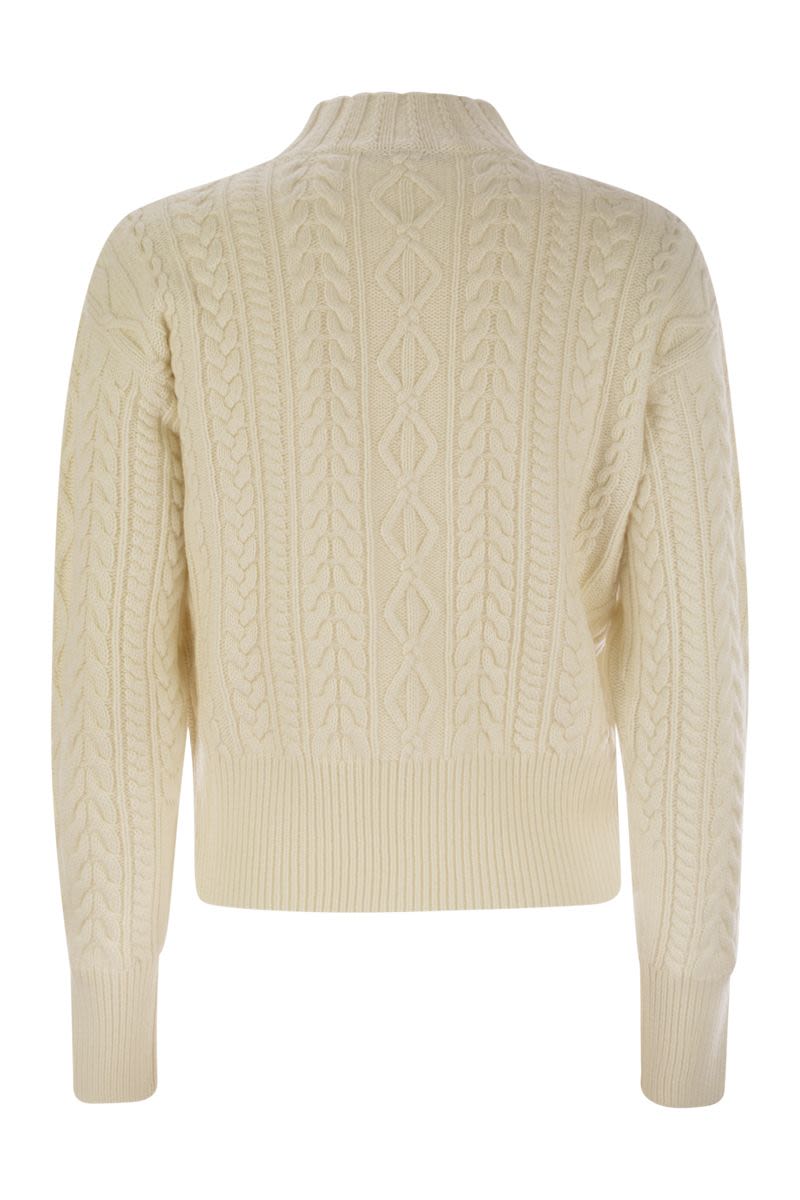 MAX MARA Mini Braid Pattern Wool and Cashmere Sweater