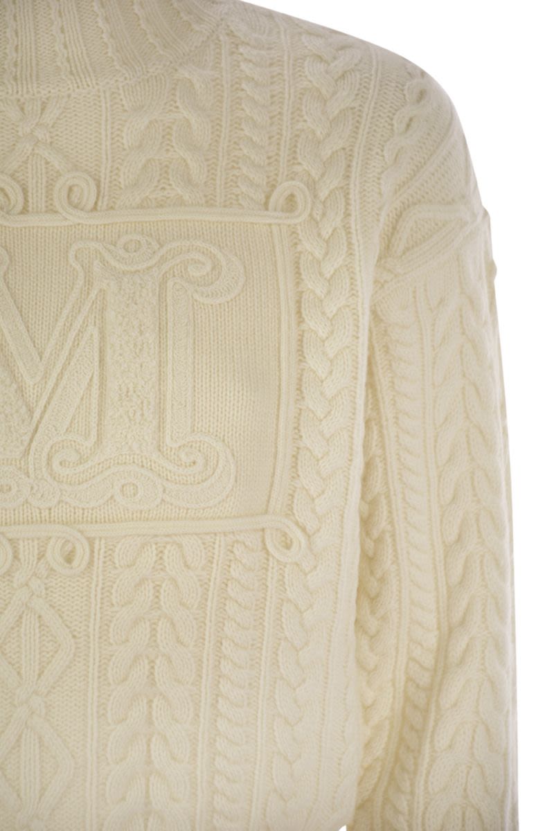 MAX MARA Mini Braid Pattern Wool and Cashmere Sweater