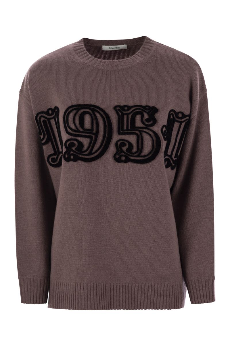 MAX MARA Oversized Monogram Pullover in Wool and Cashmere - Relaxed Fit