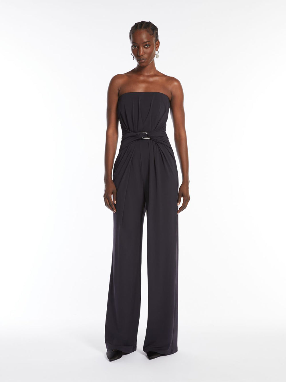 MAX MARA Elegant Bodice Jumpsuit with Draped Sash - Size 38