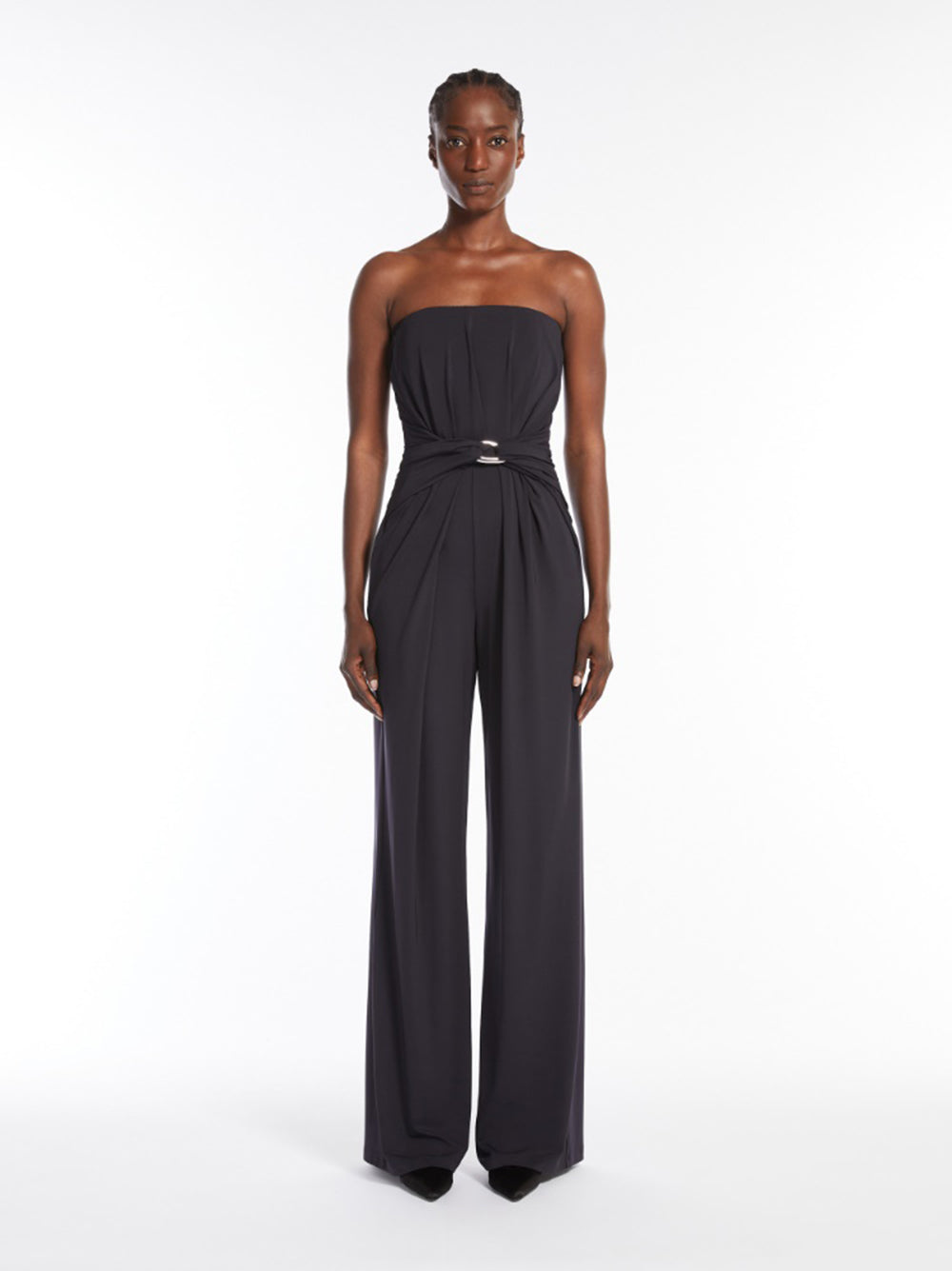 MAX MARA Elegant Bodice Jumpsuit with Draped Sash - Size 38