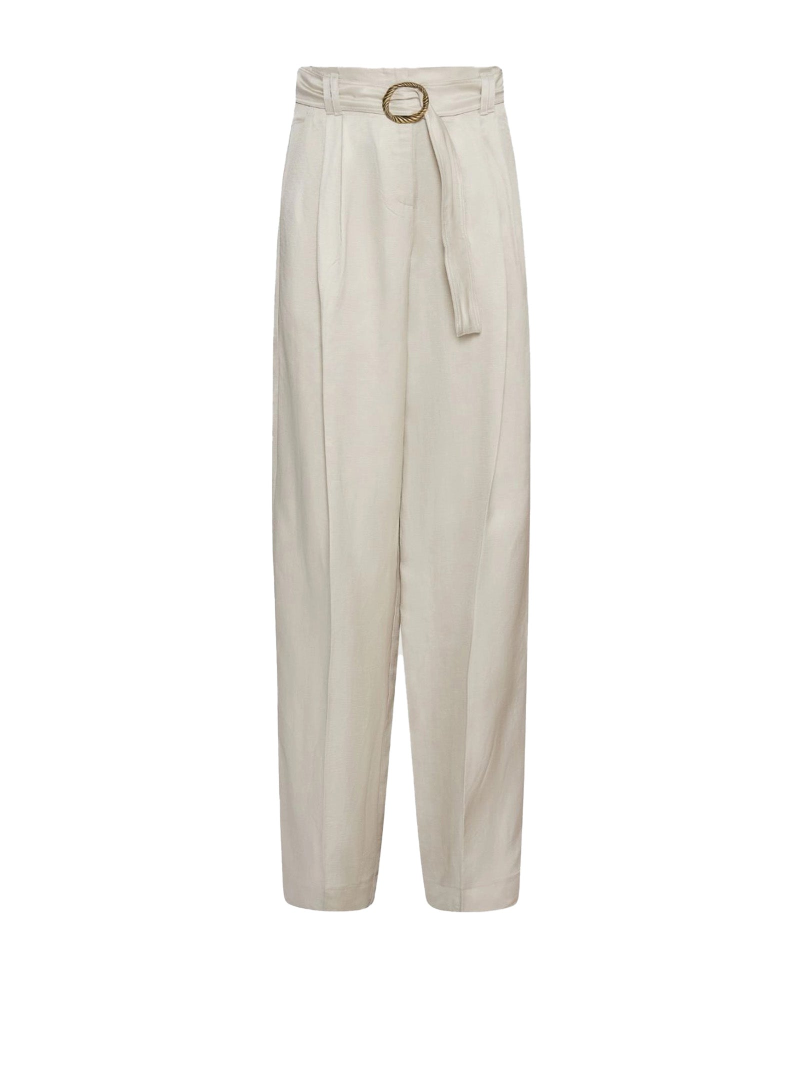 MARELLA Women's Belted Sand Trousers - SS25 Collection