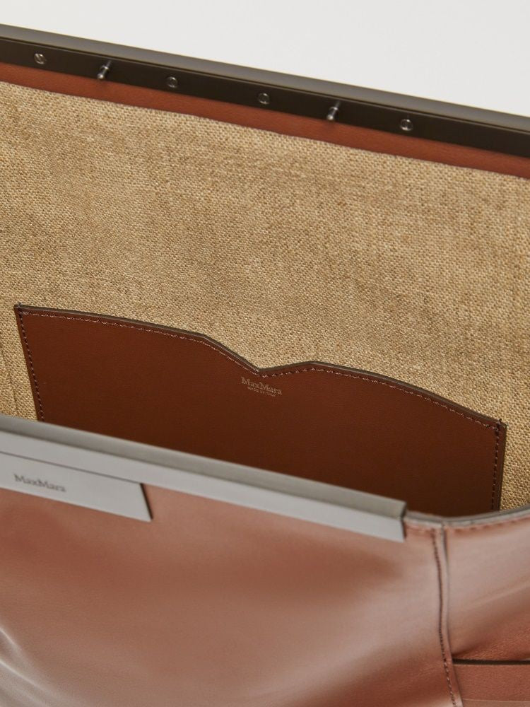 MAX MARA Mini Natural Leather Clutch Handbag