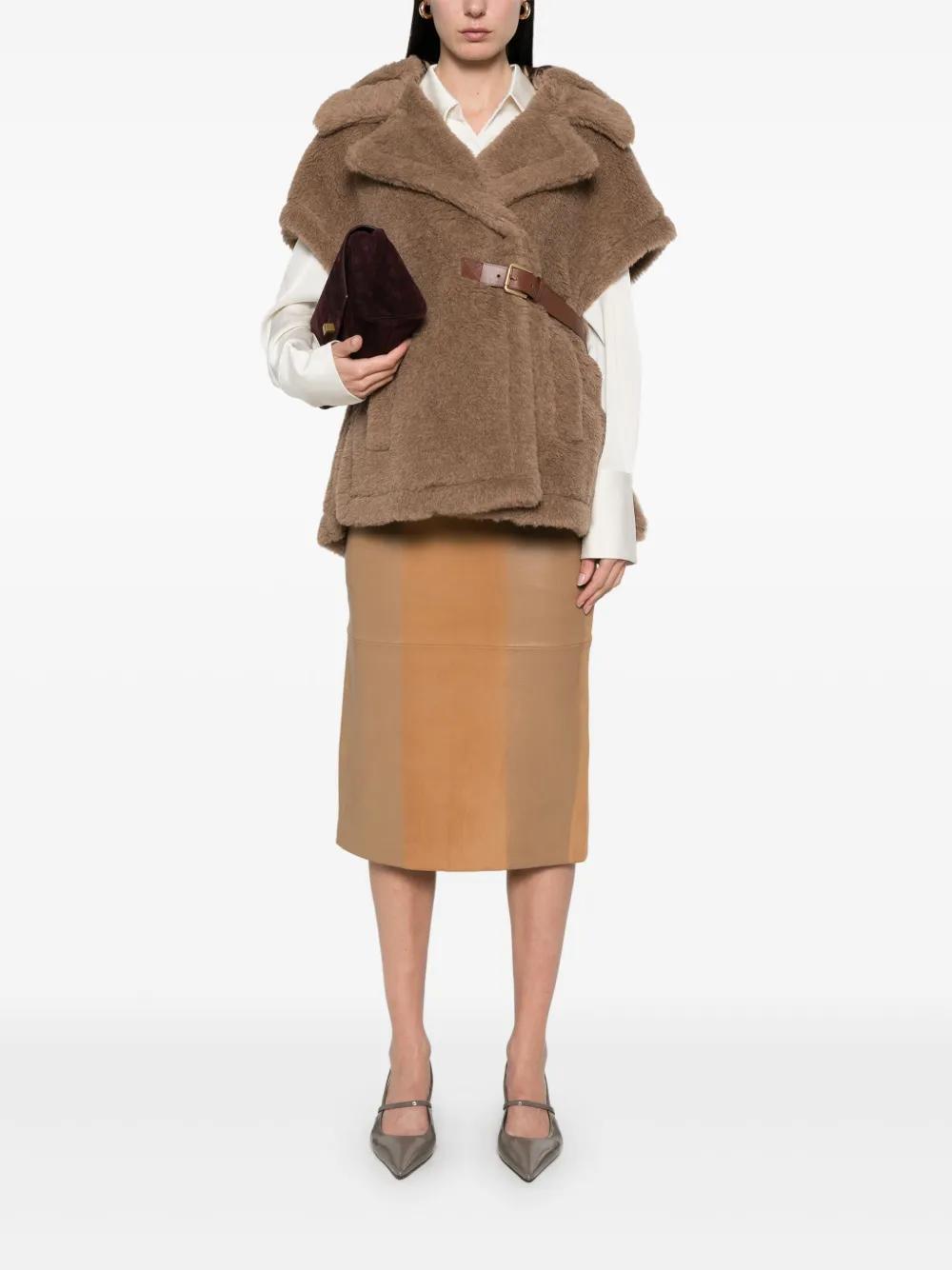 MAX MARA Teddy Cape Vest Size SM