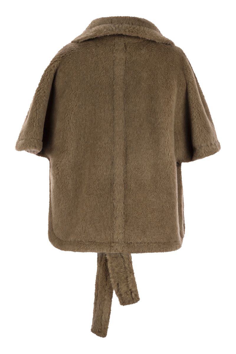MAX MARA Mini Teddy Fabric Hooded Jacket with Belt