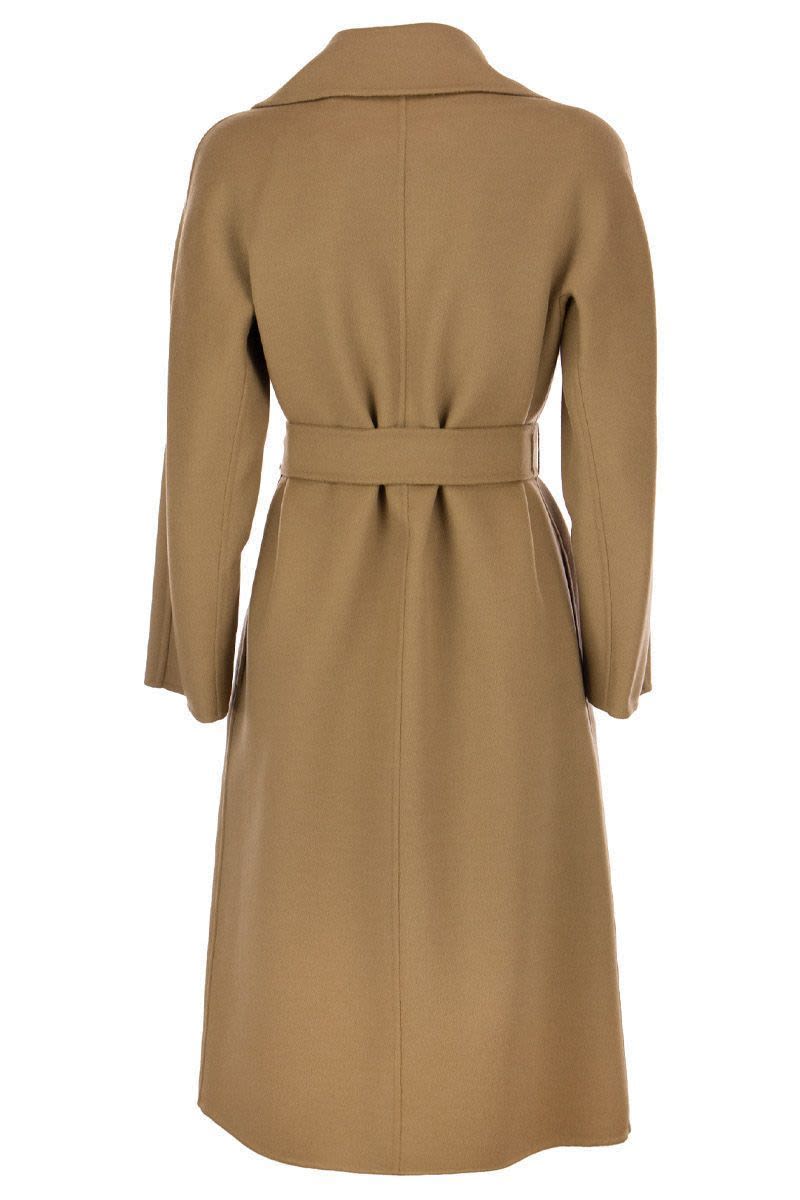 MAX MARA STUDIO Wool, Cashmere and Silk Dressing Gown Jacket with Lapels and Kimono Sleeves - 115 cm