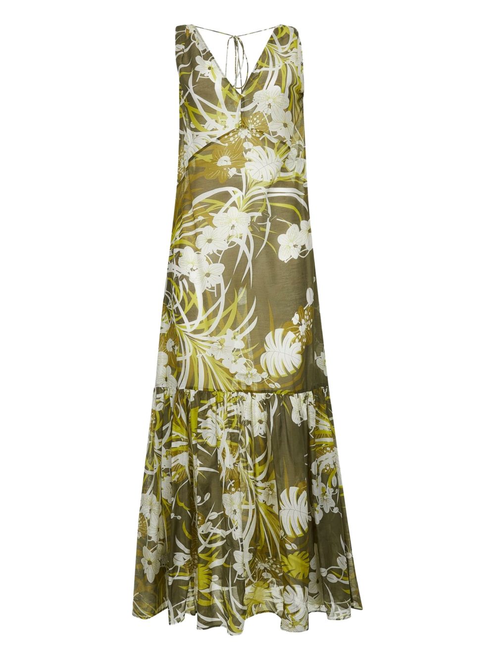 MAX MARA STUDIO Floral Sleeveless Tiered Mini Dress for Women