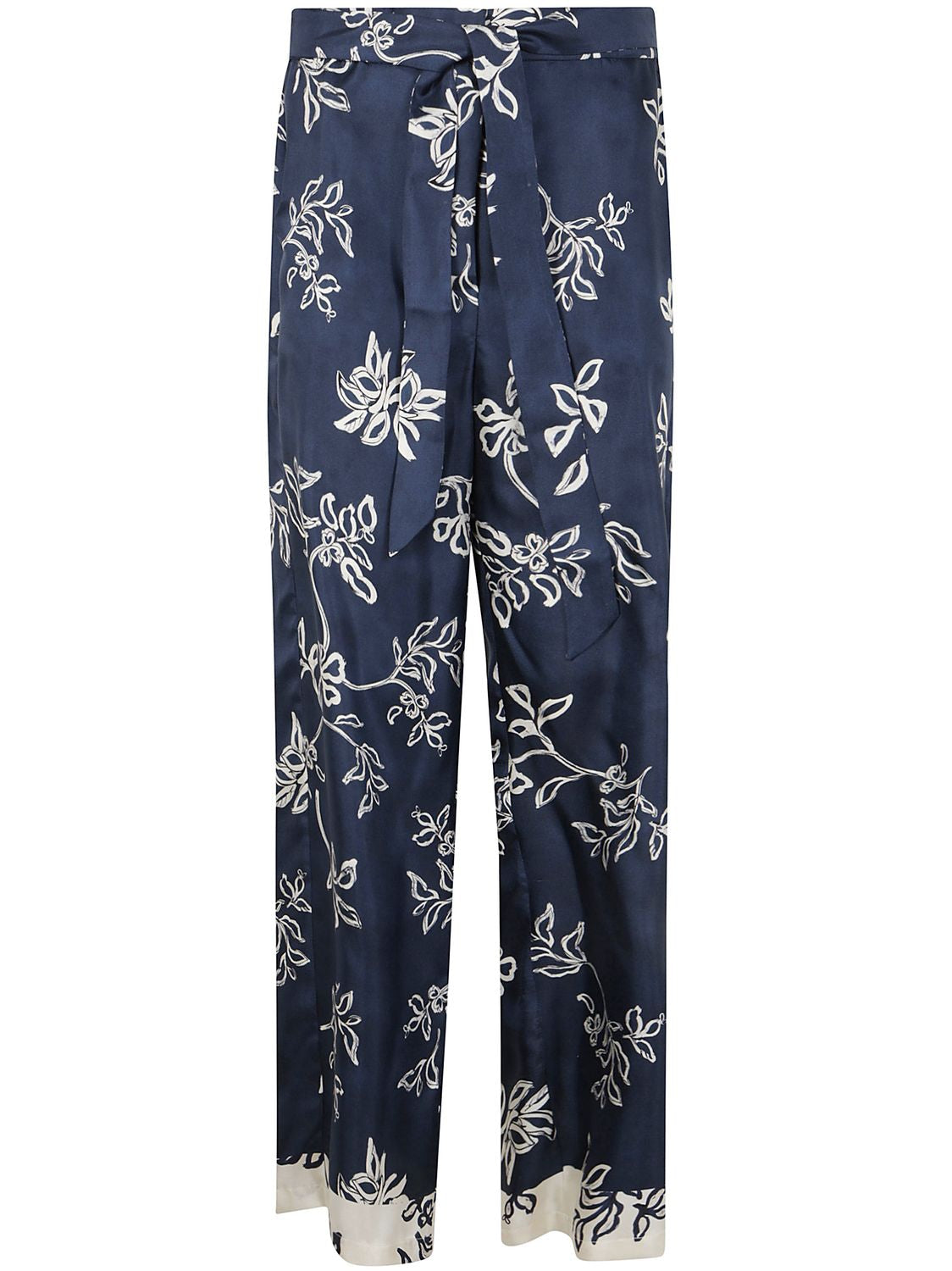 MAX MARA S Silk Twill Printed Trousers