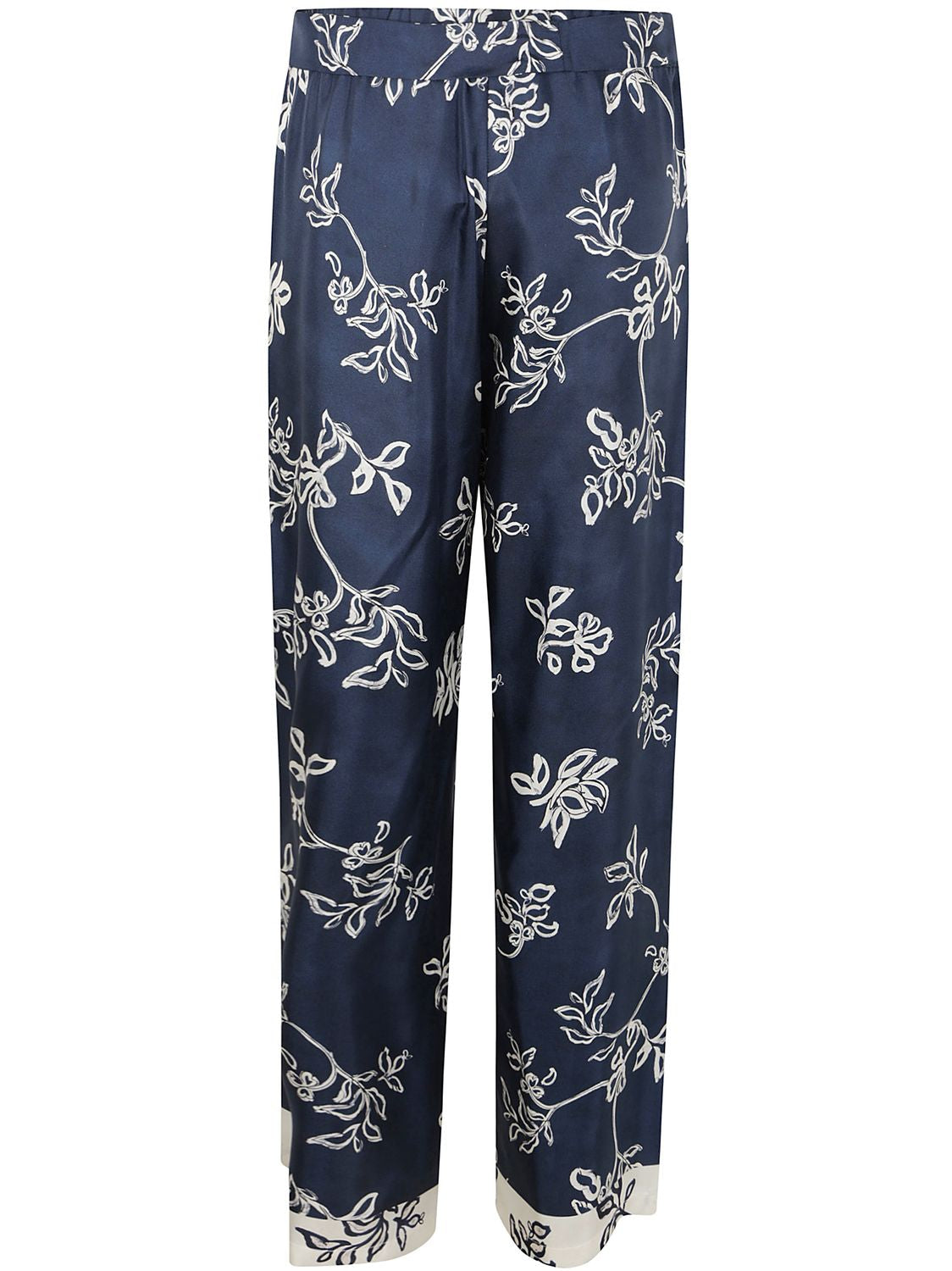 MAX MARA S Silk Twill Printed Trousers