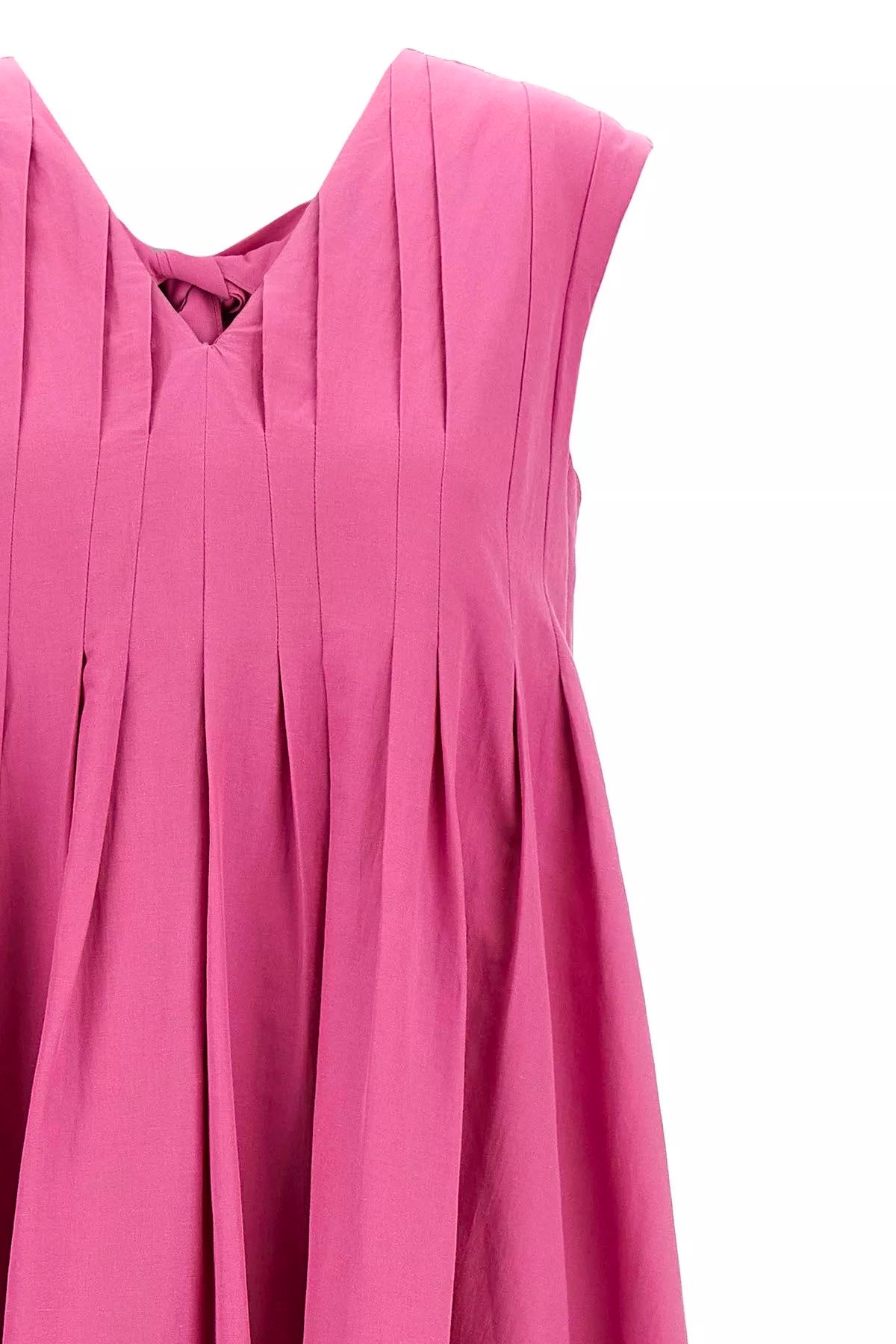 S MAX MARA Flared Silhouette Sleeveless Dress with V-Neckline - Size 40