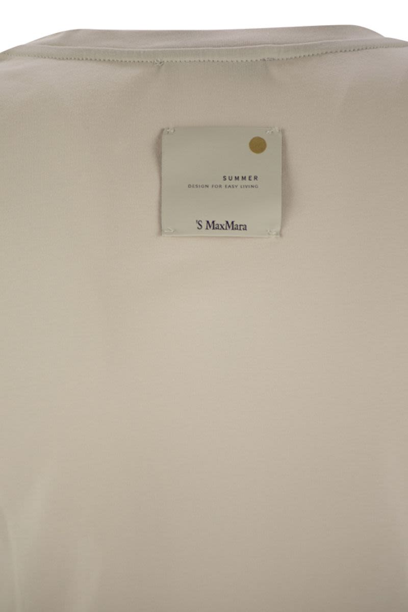 S MAX MARA Regular Fit Stretch Cotton Sleeveless Top