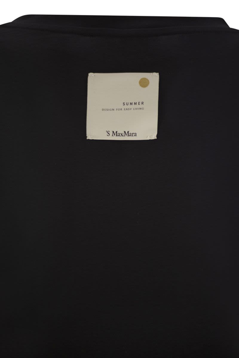 S MAX MARA Regular Fit Sleeveless Stretch Cotton Top