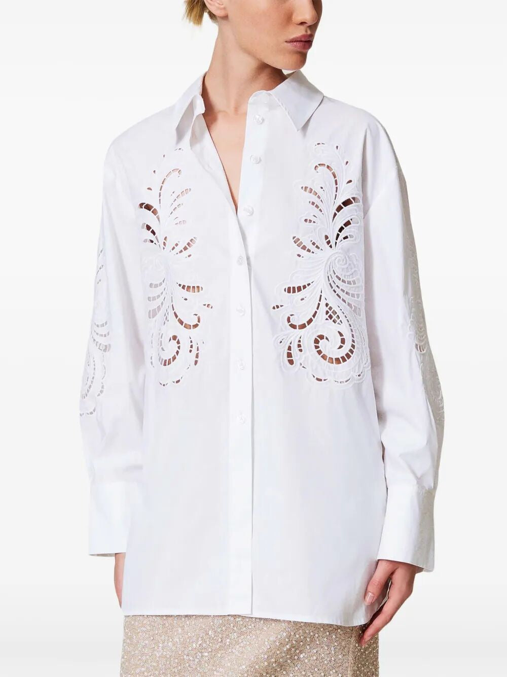 TWIN-SET Embroidered Mini Shirt for Women