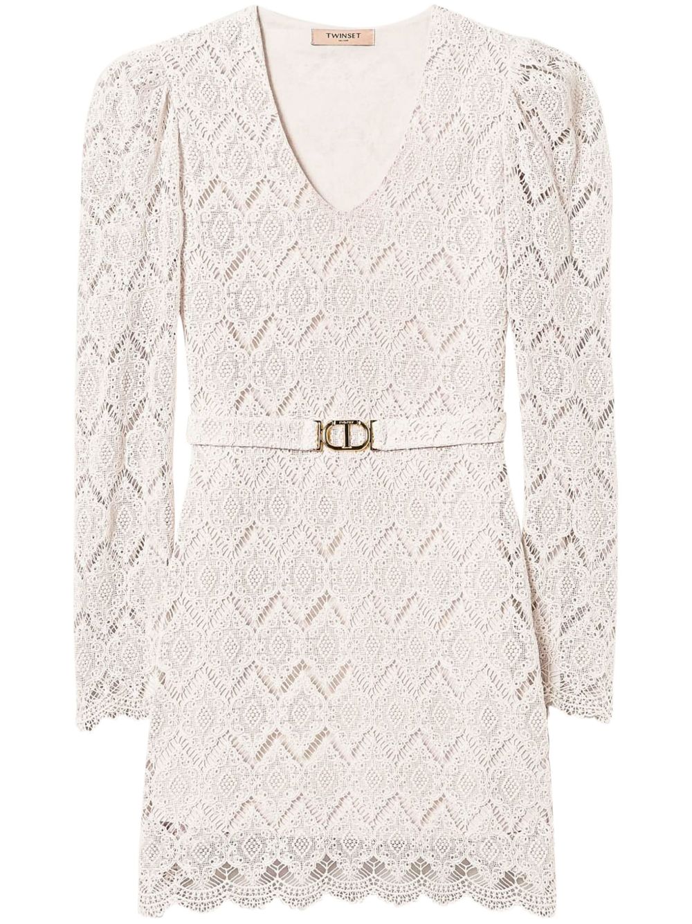 TWIN-SET Elegant Mini Dress for Women - 100% Cotton