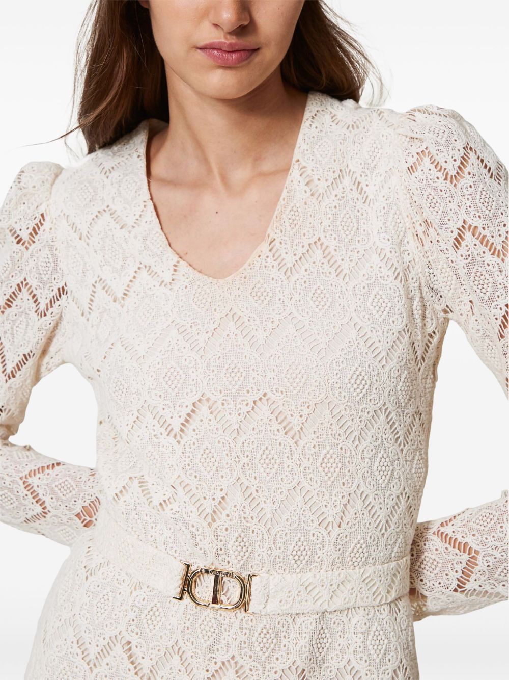 TWIN-SET Elegant Mini Dress for Women - 100% Cotton