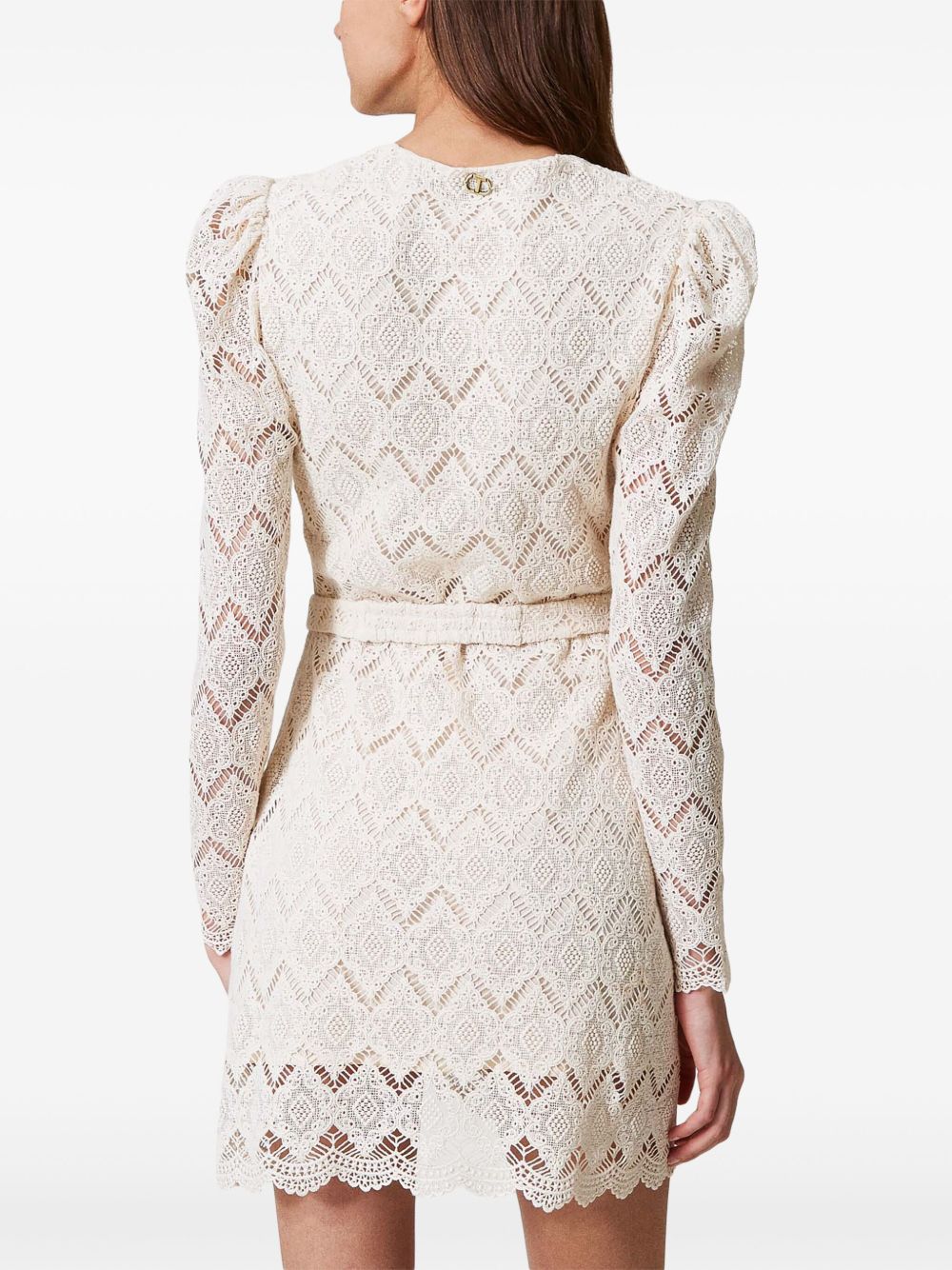 TWIN-SET Elegant Mini Dress for Women - 100% Cotton