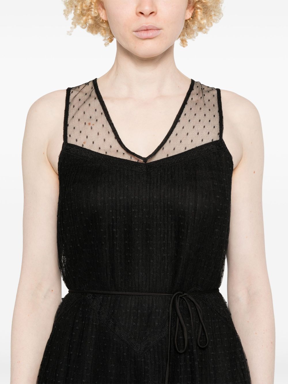 TWIN-SET Elegant Layered Dress with Concealed Side Fastening