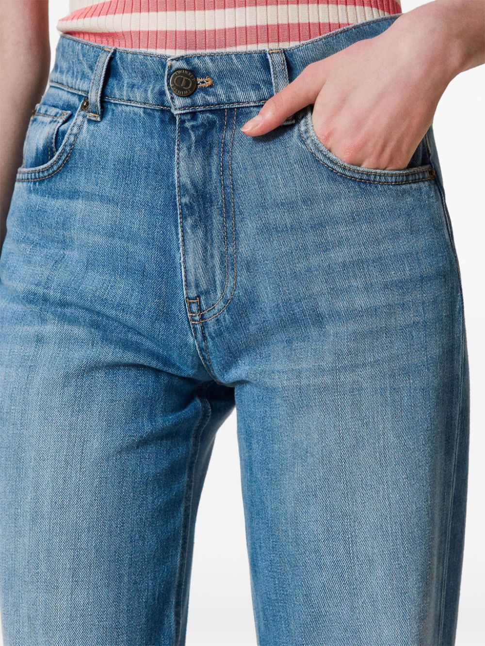 TWIN-SET Classic 100% Cotton Jeans for Women