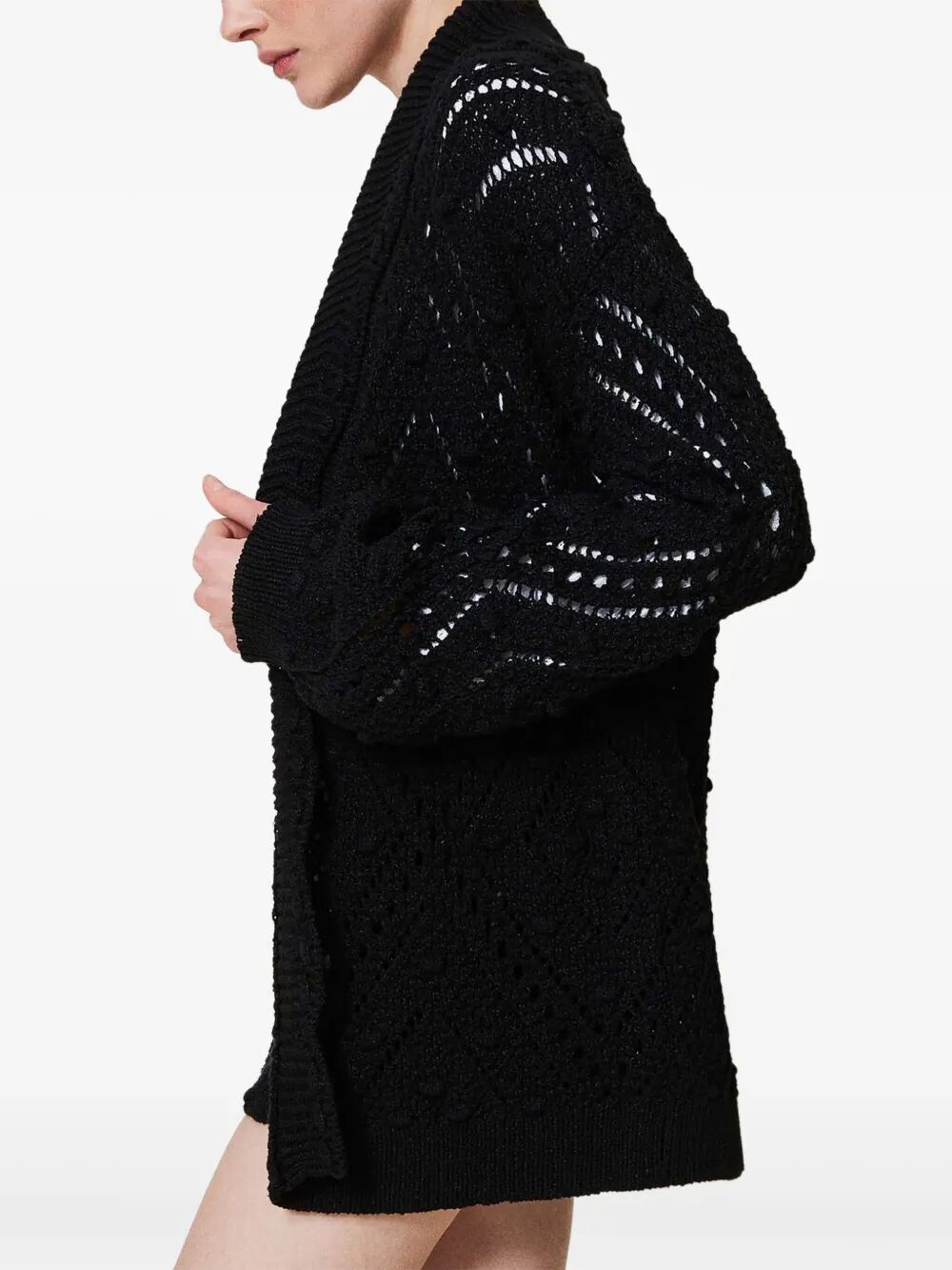 TWIN-SET Belted Knit Cardigan