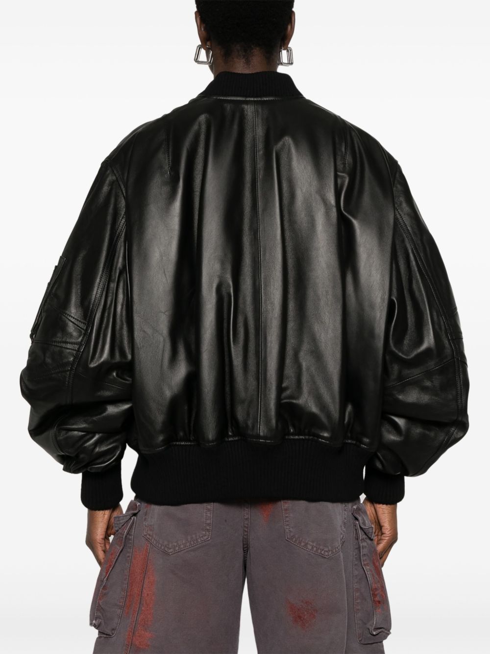 THE ATTICO Leather Bomber Jacket - Women's FW25