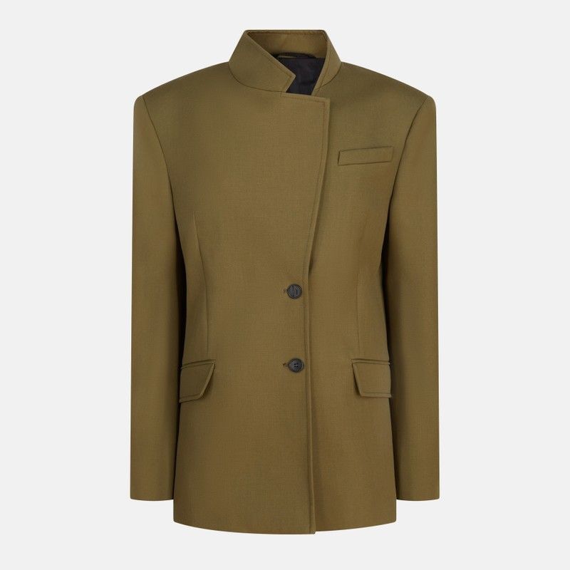 THE ATTICO Asymmetric Wool Jacket