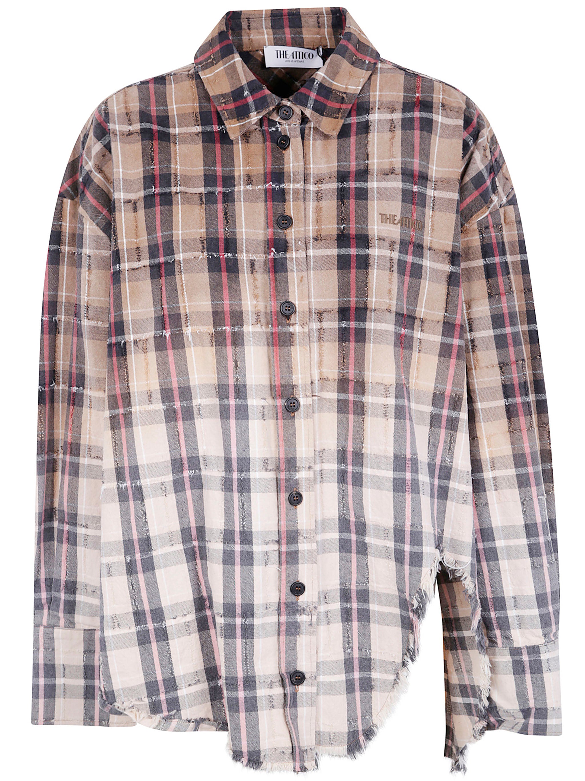 THE ATTICO Brushed Check Flannel Shirt