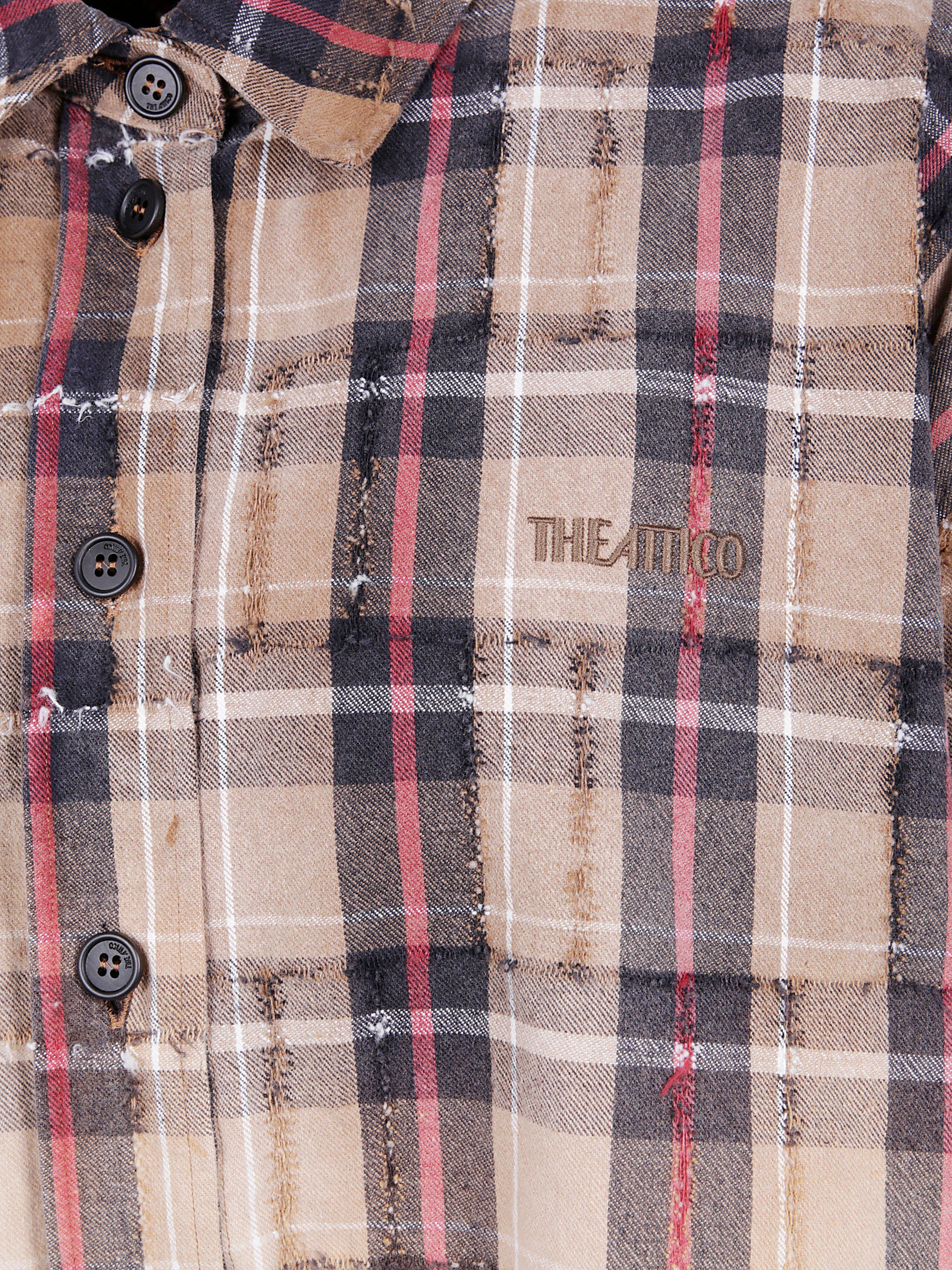 THE ATTICO Brushed Check Flannel Shirt