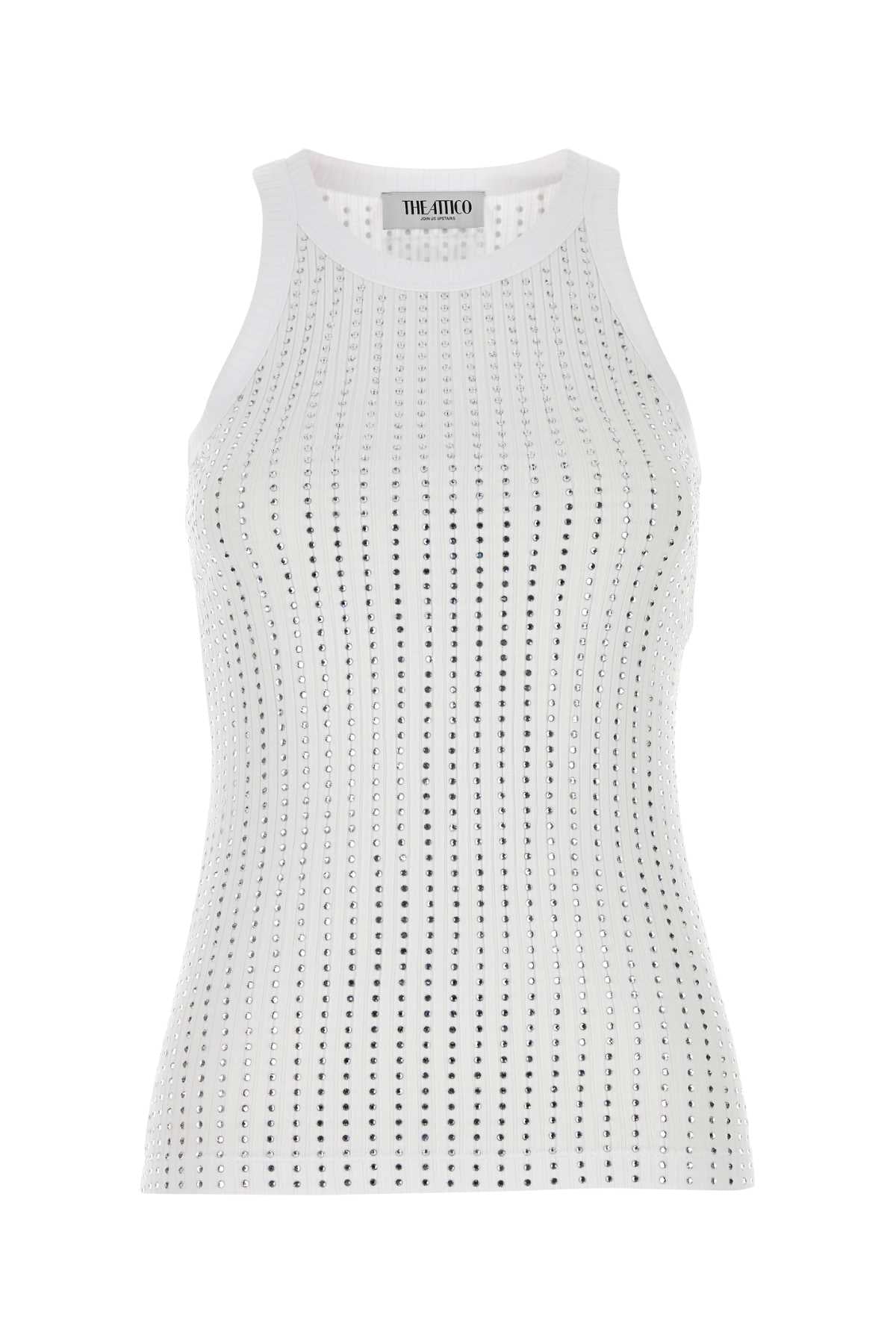 THE ATTICO Embellished Cotton Tank Top