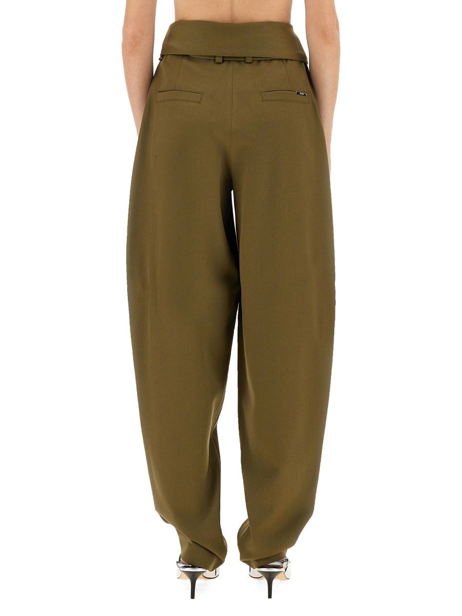 THE ATTICO Wide Leg Wool Long Pants - Size 38