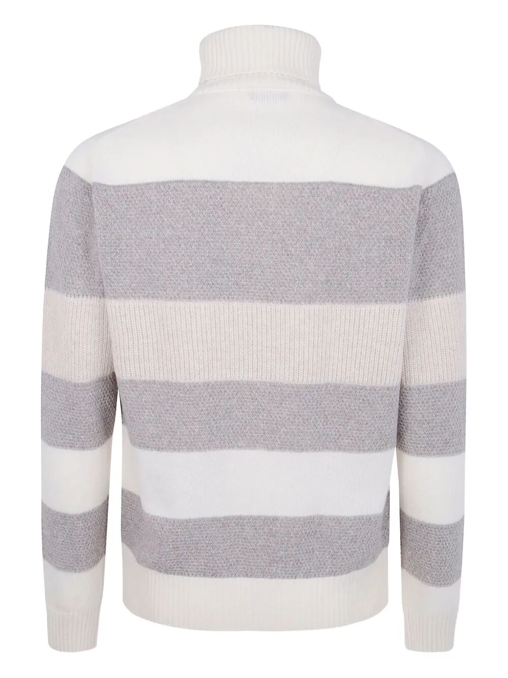 BARBA Napoli Men's Horizontal Stripes Turtle Neck Sweater