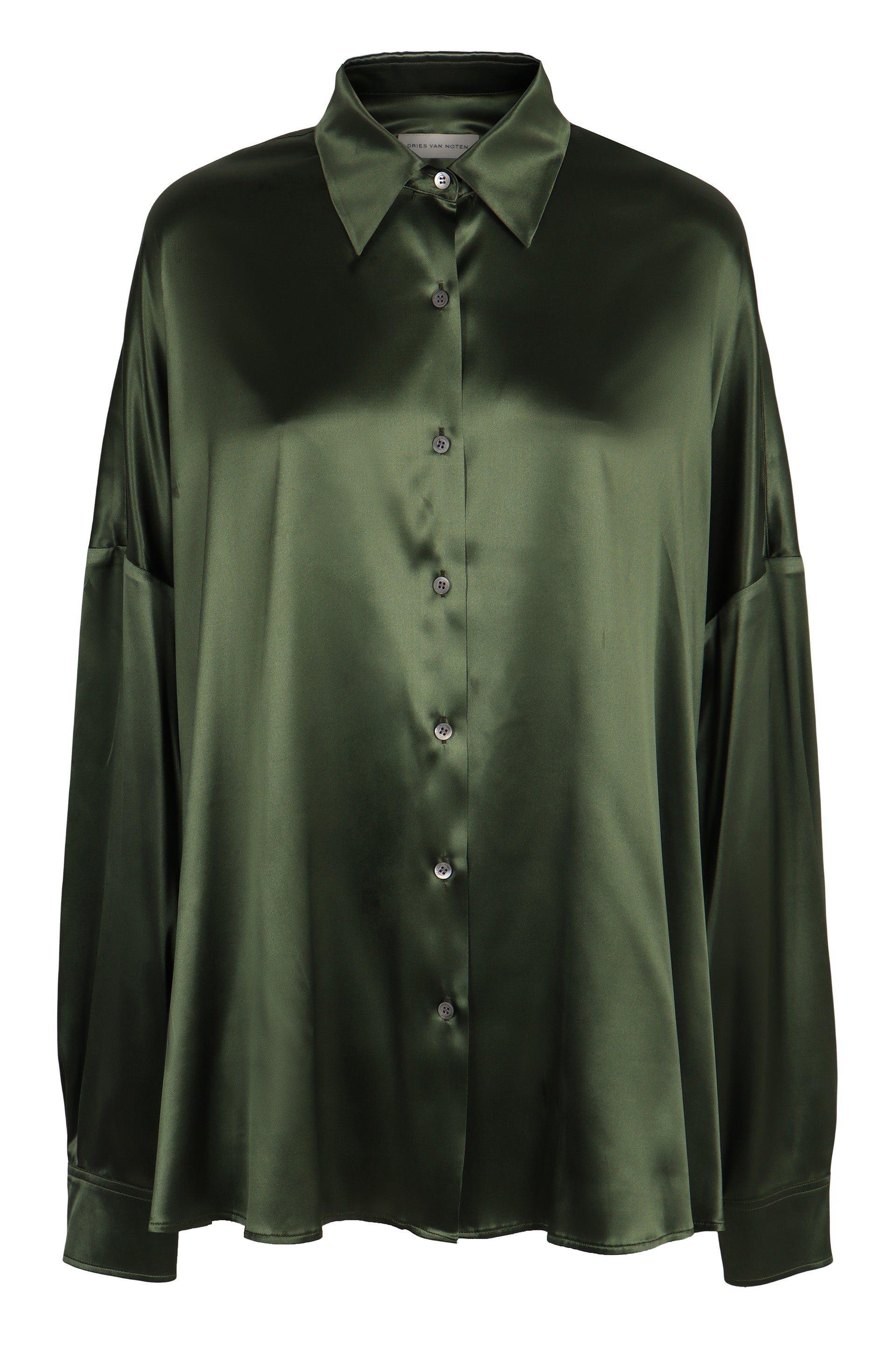 DRIES VAN NOTEN Satin Classic Collar Shirt for Women