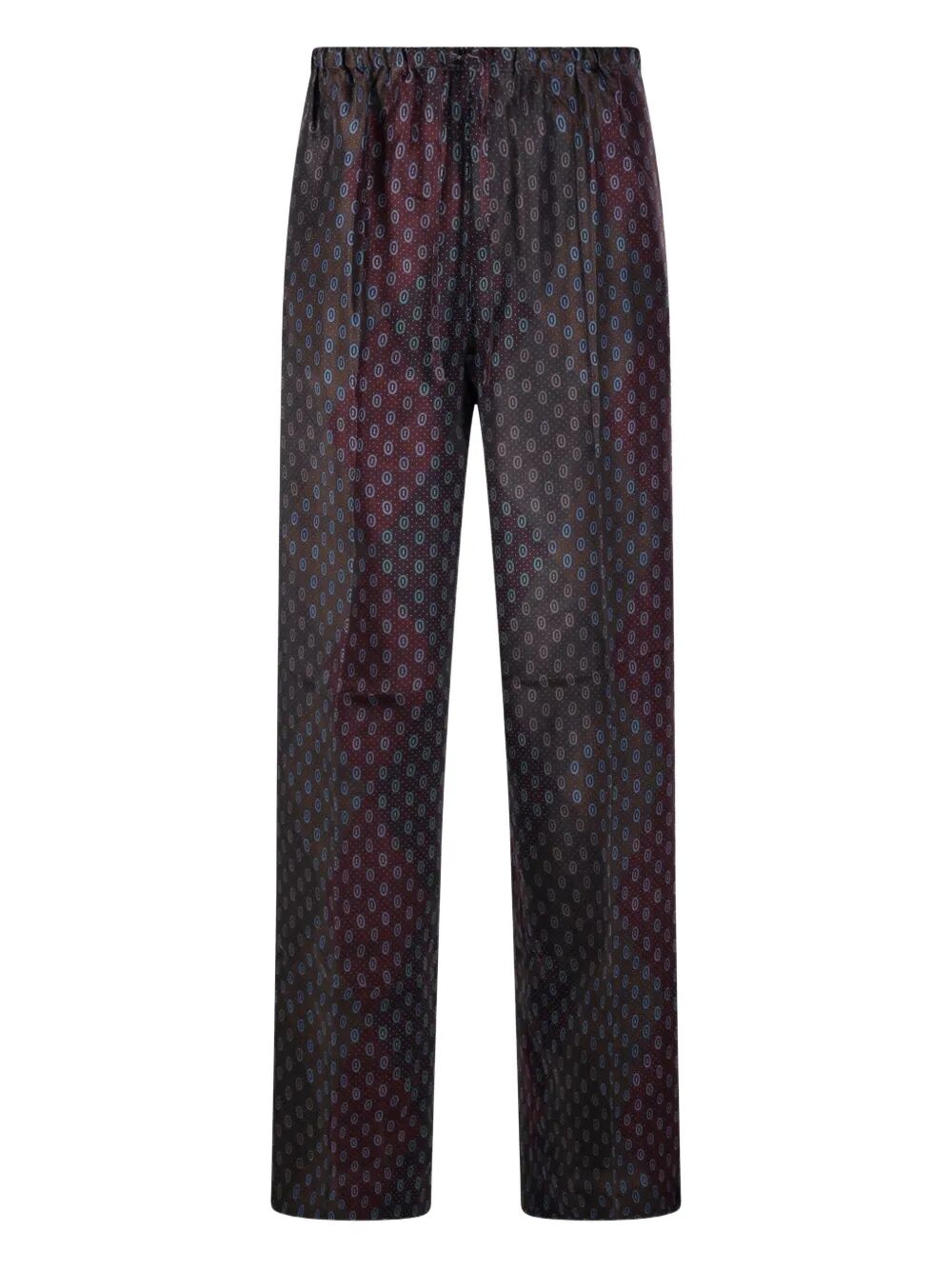 DRIES VAN NOTEN Silk Habotai Trousers - Long Style