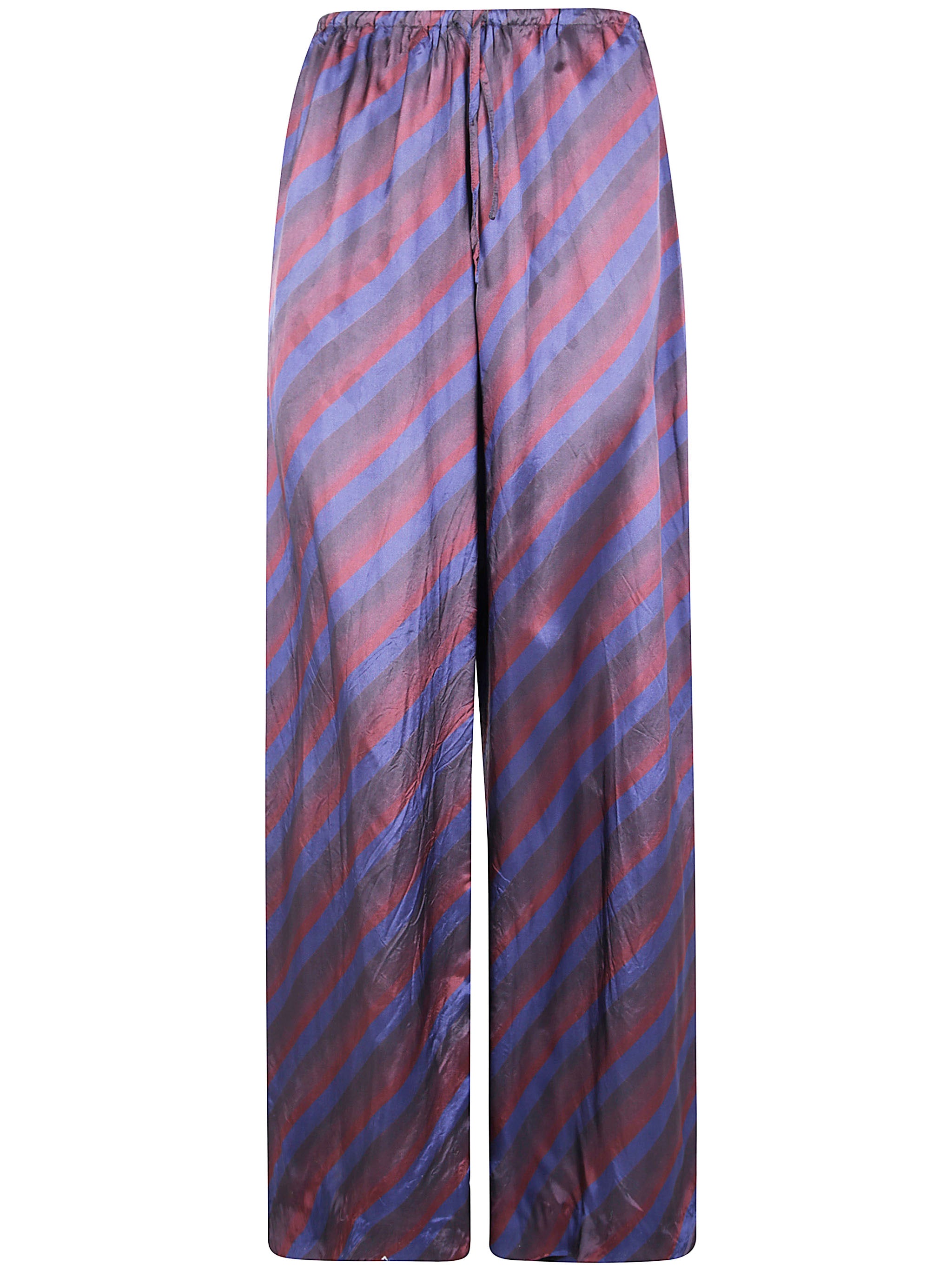 DRIES VAN NOTEN Elegant Stripe Printed Trousers - Long