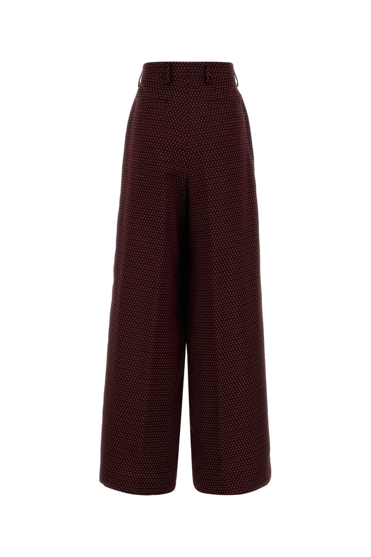 DRIES VAN NOTEN Embroidered Satin Wide-Leg Pant for Women