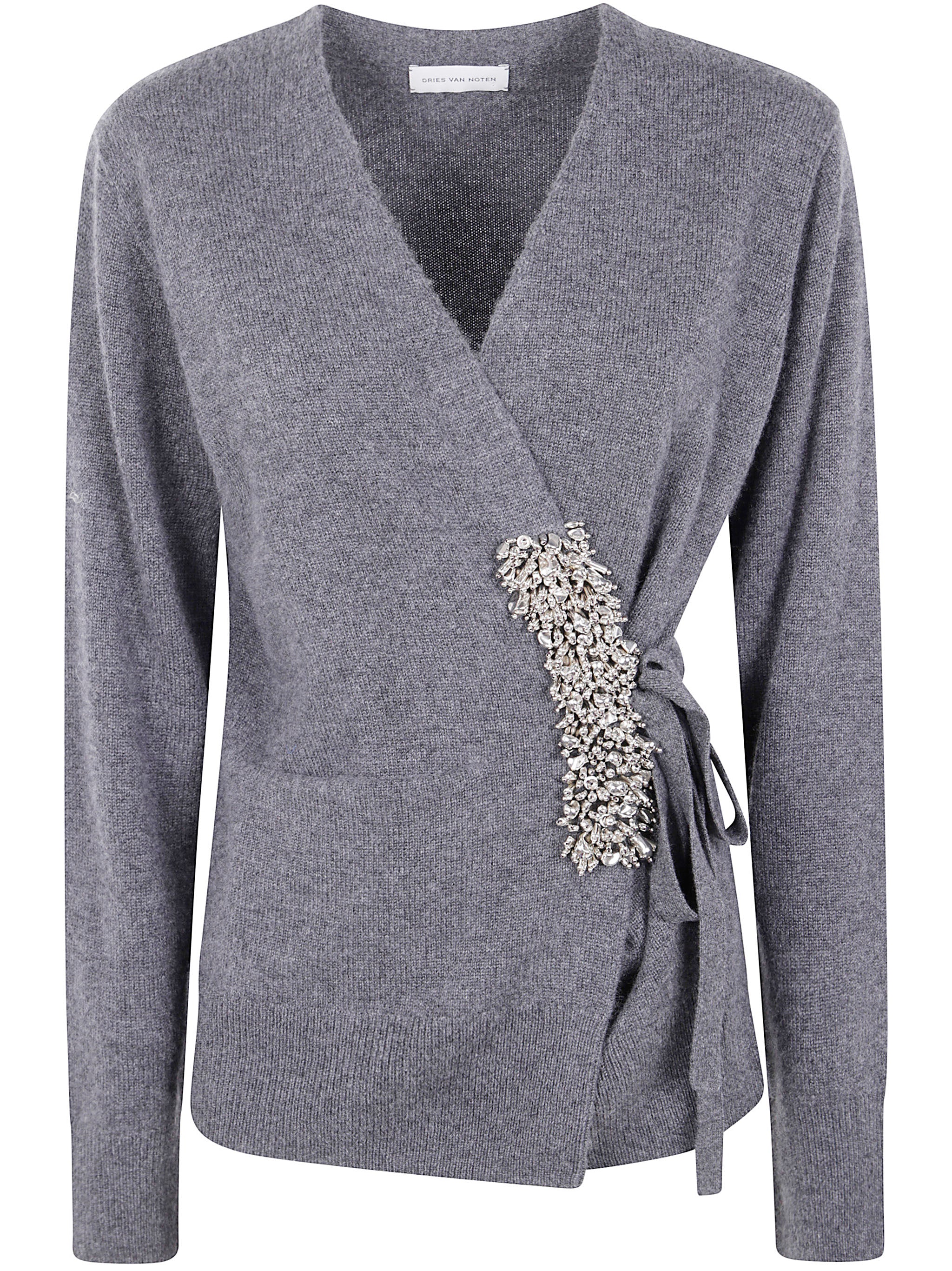 DRIES VAN NOTEN Embroidered Cashmere Cardigan