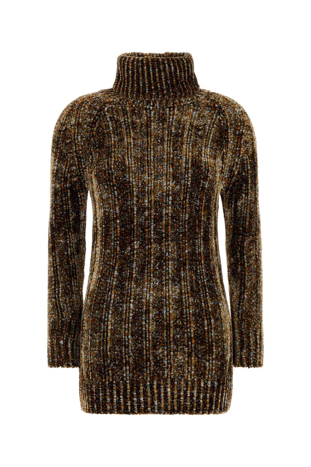 DRIES VAN NOTEN Multicolor Chenille Sweater Dress