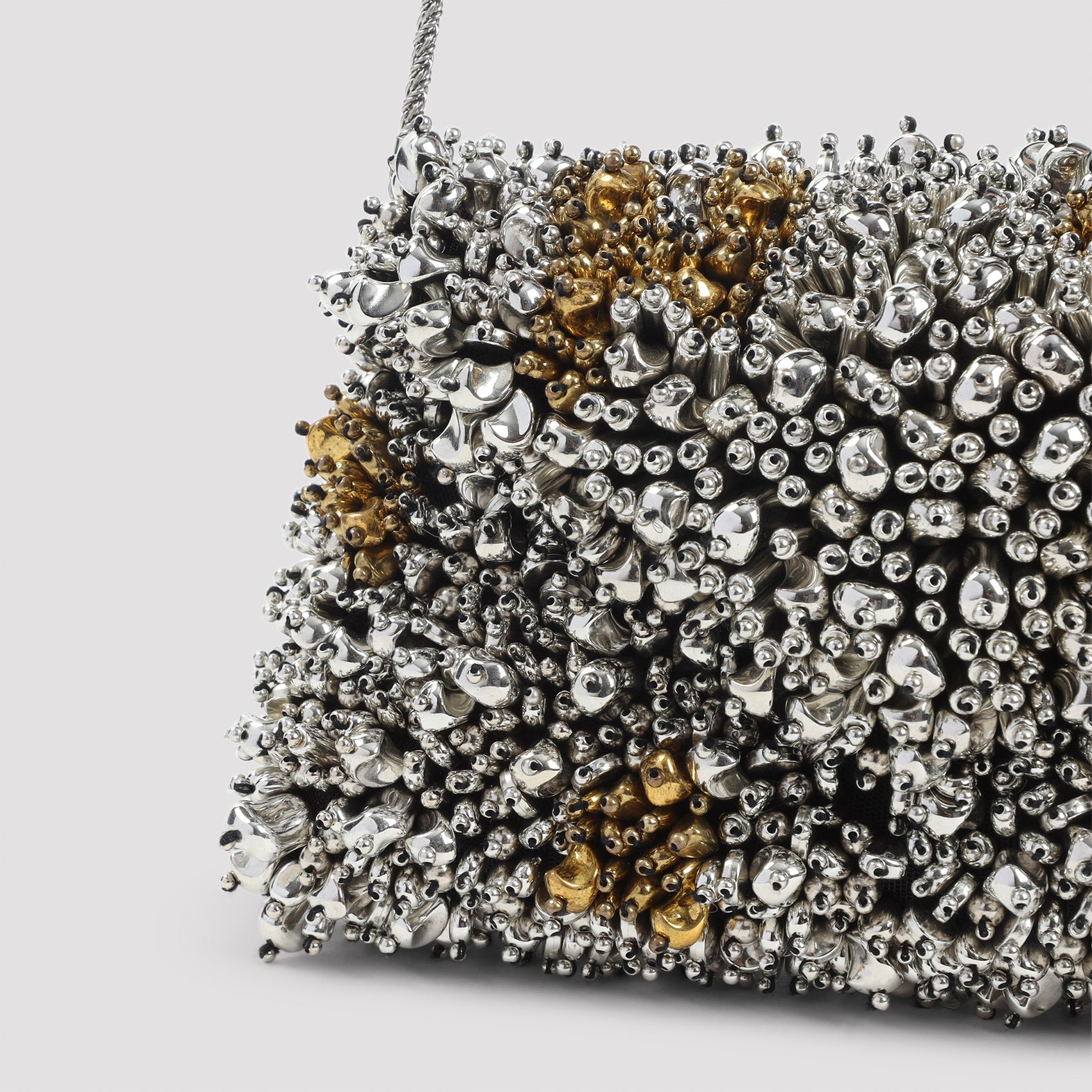 DRIES VAN NOTEN Mini Leather Embroidered Envelope Clutch