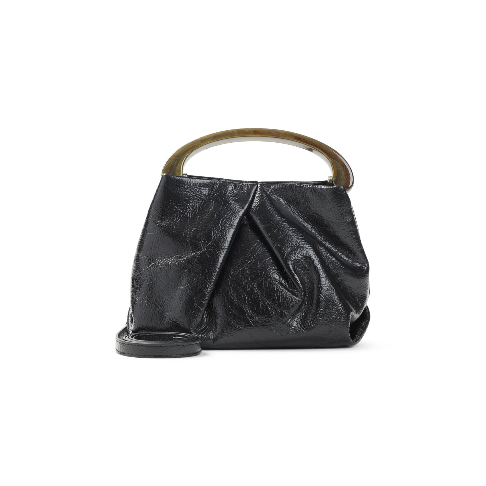 DRIES VAN NOTEN Medium Leather Shoulder Handbag with Flap