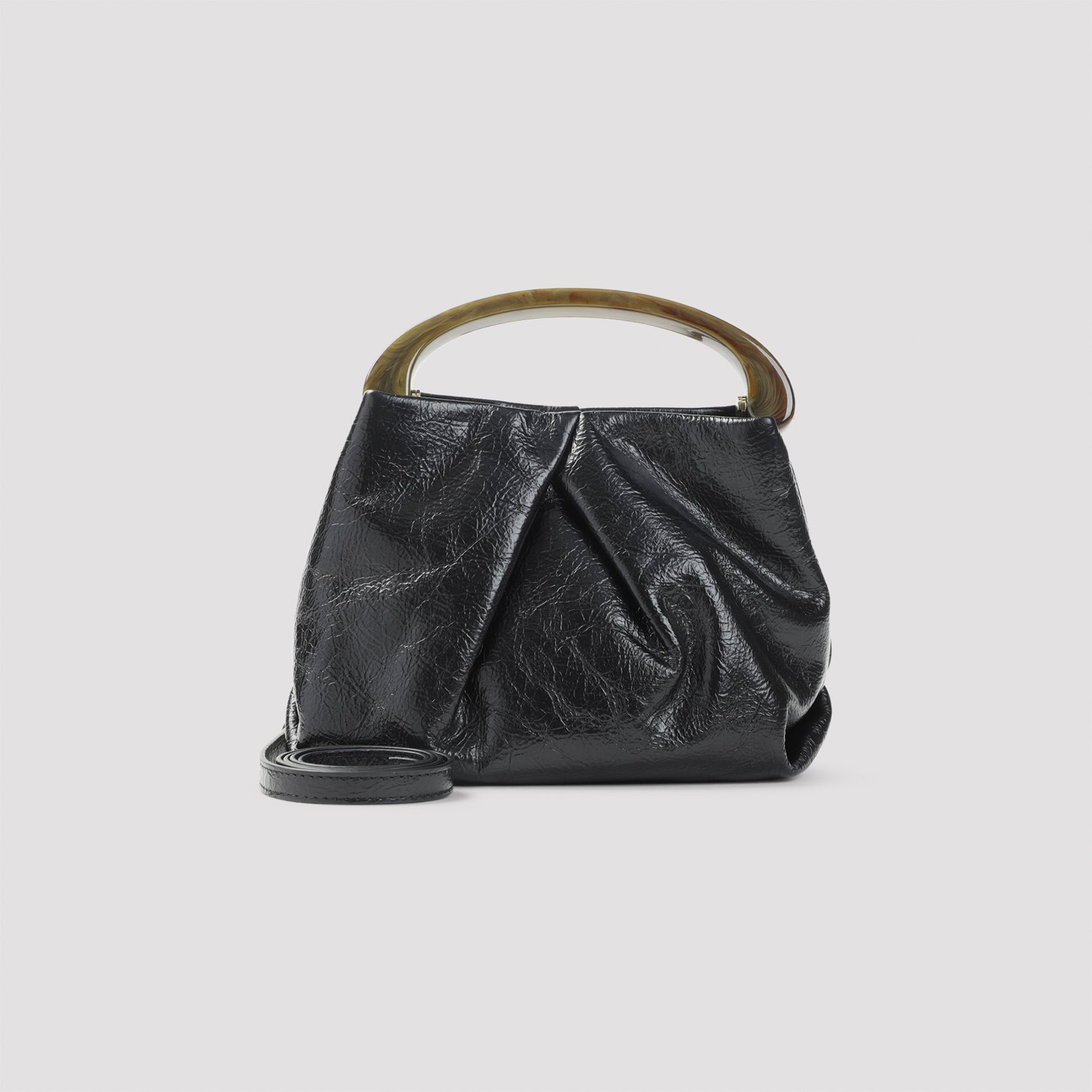 DRIES VAN NOTEN Medium Leather Shoulder Handbag with Flap