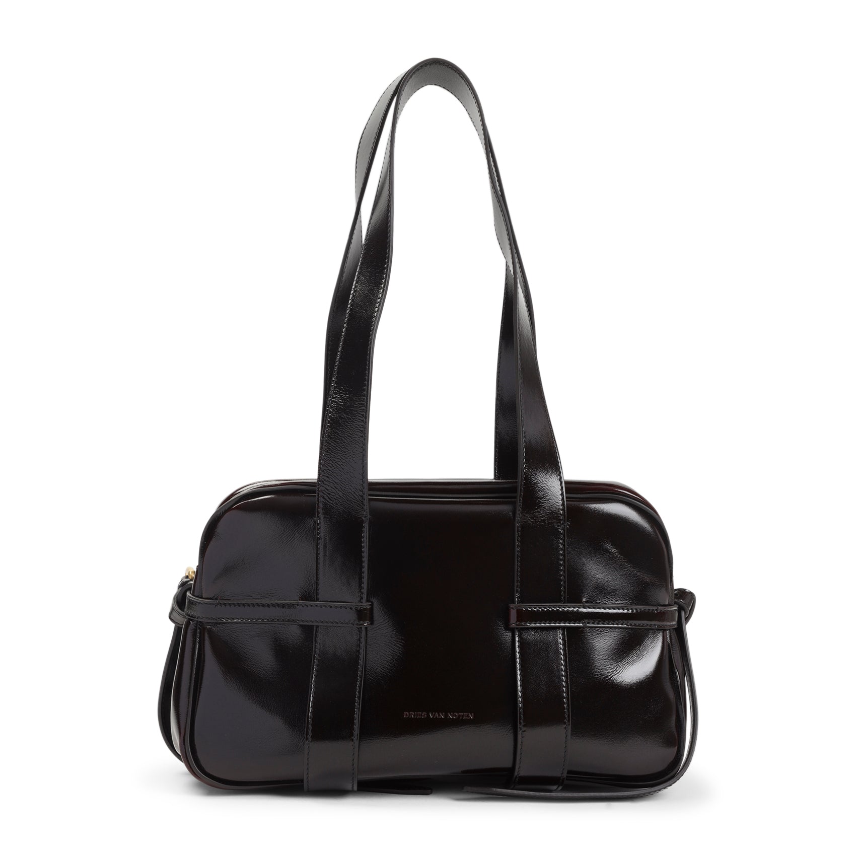 DRIES VAN NOTEN Medium Leather Bowling Shoulder Handbag