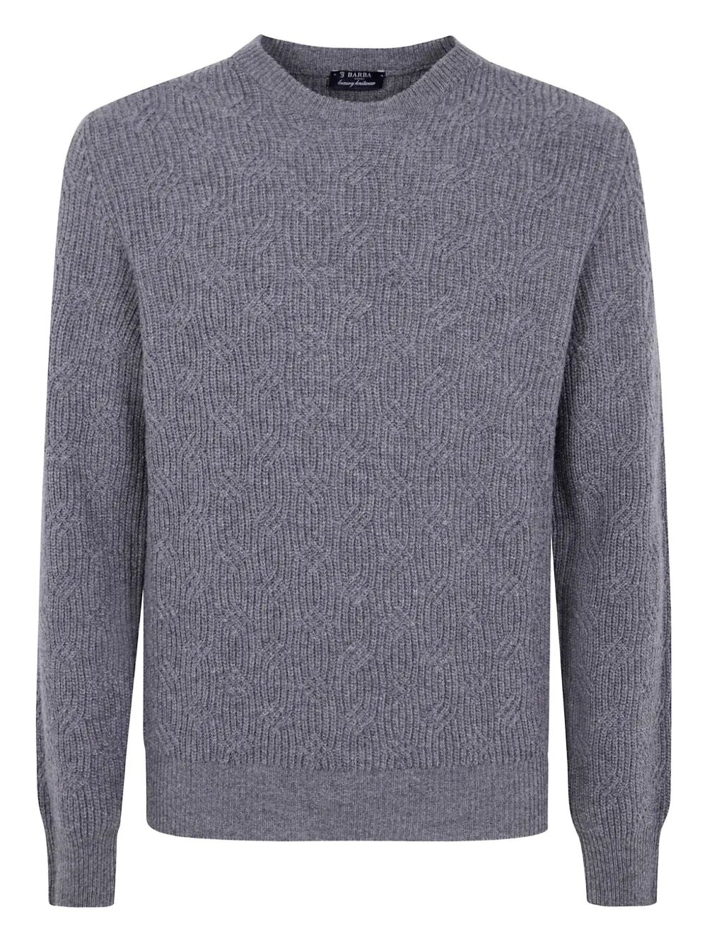 BARBA Napoli Round Neck Embroidered Sweater - Men