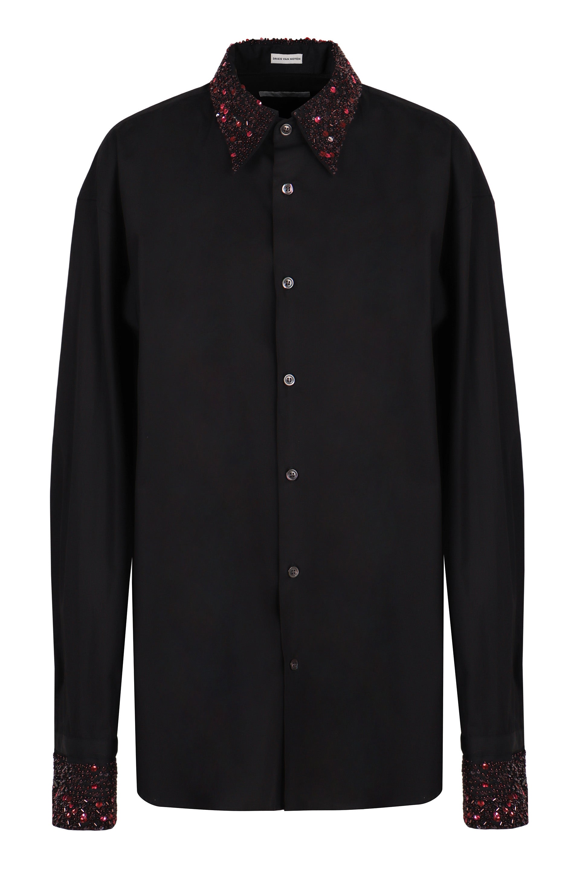 DRIES VAN NOTEN Classic Fit Long-Sleeve Cotton Shirt