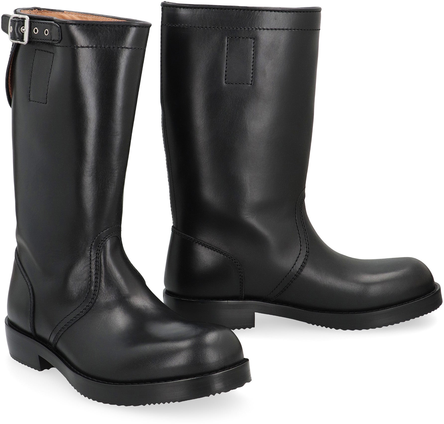 DRIES VAN NOTEN Men's High-Top Biker Boots