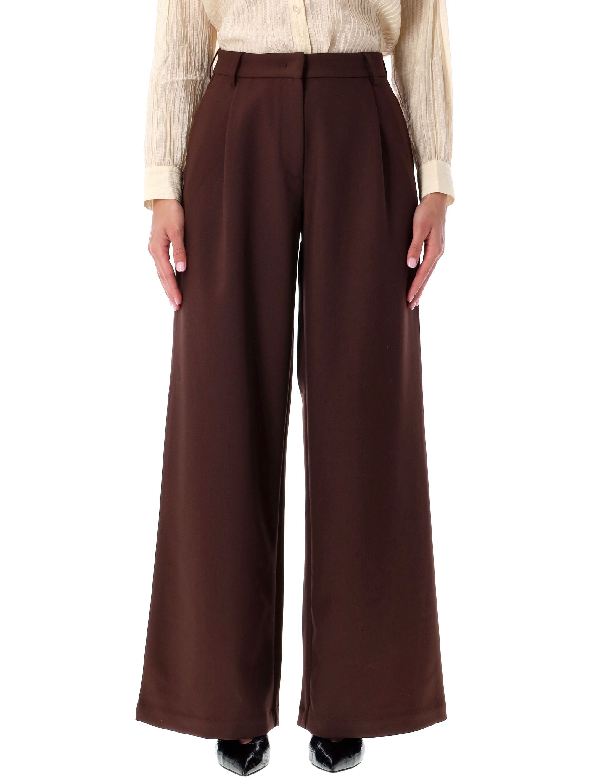 SESSUN Wide-Leg Trousers with High-Rise Waist - Size 36