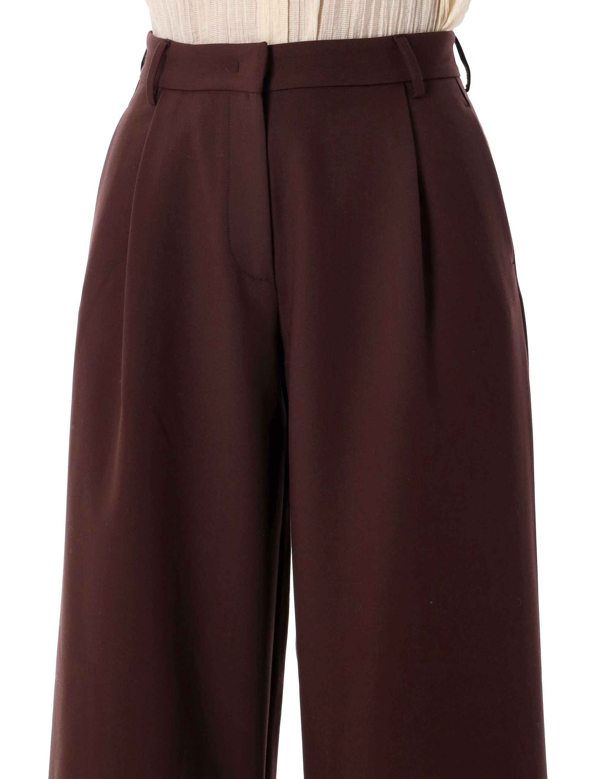 SESSUN Wide-Leg Trousers with High-Rise Waist - Size 36