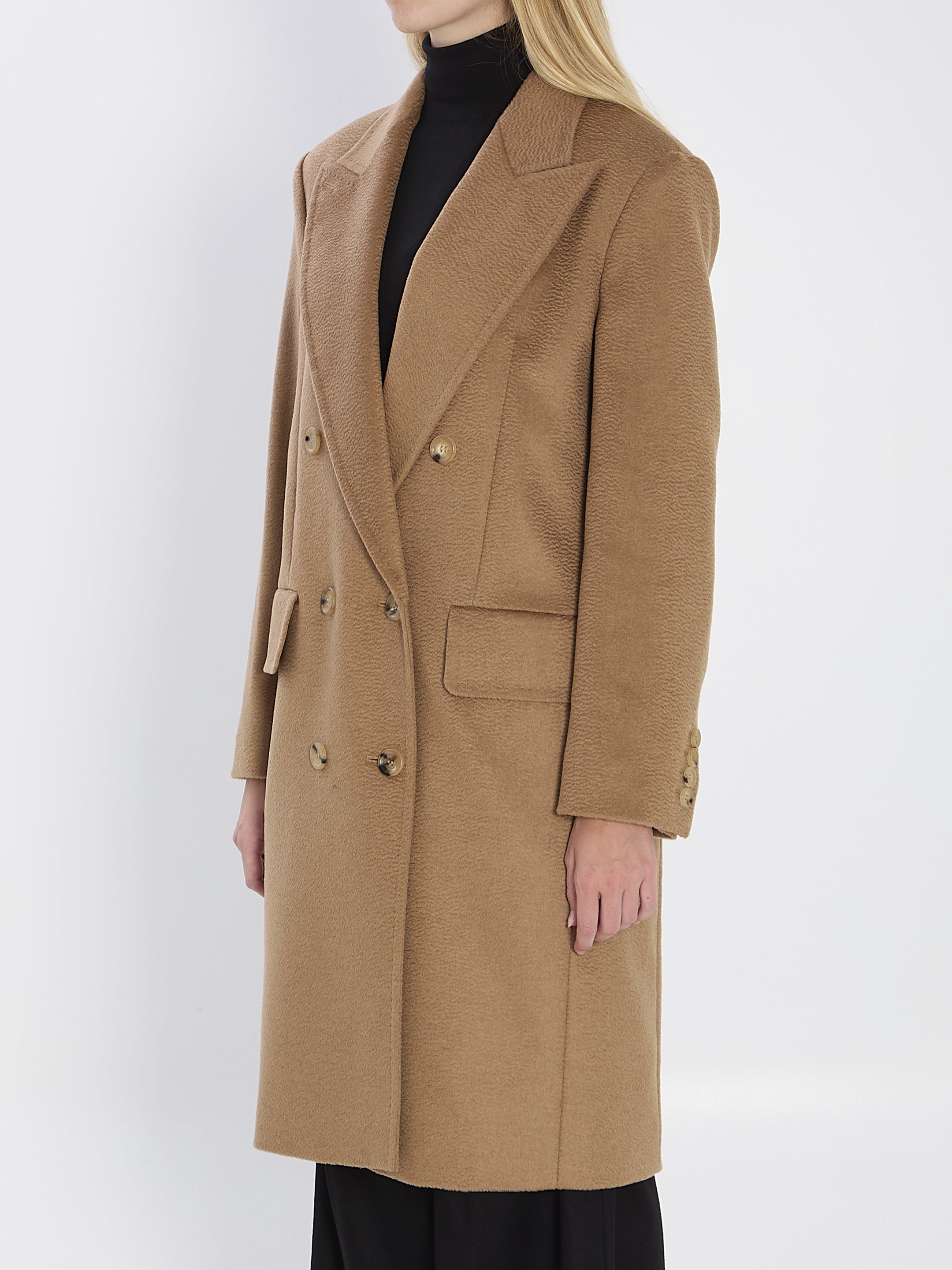 MAX MARA Double-Breasted Camel Jacket - Regular Fit