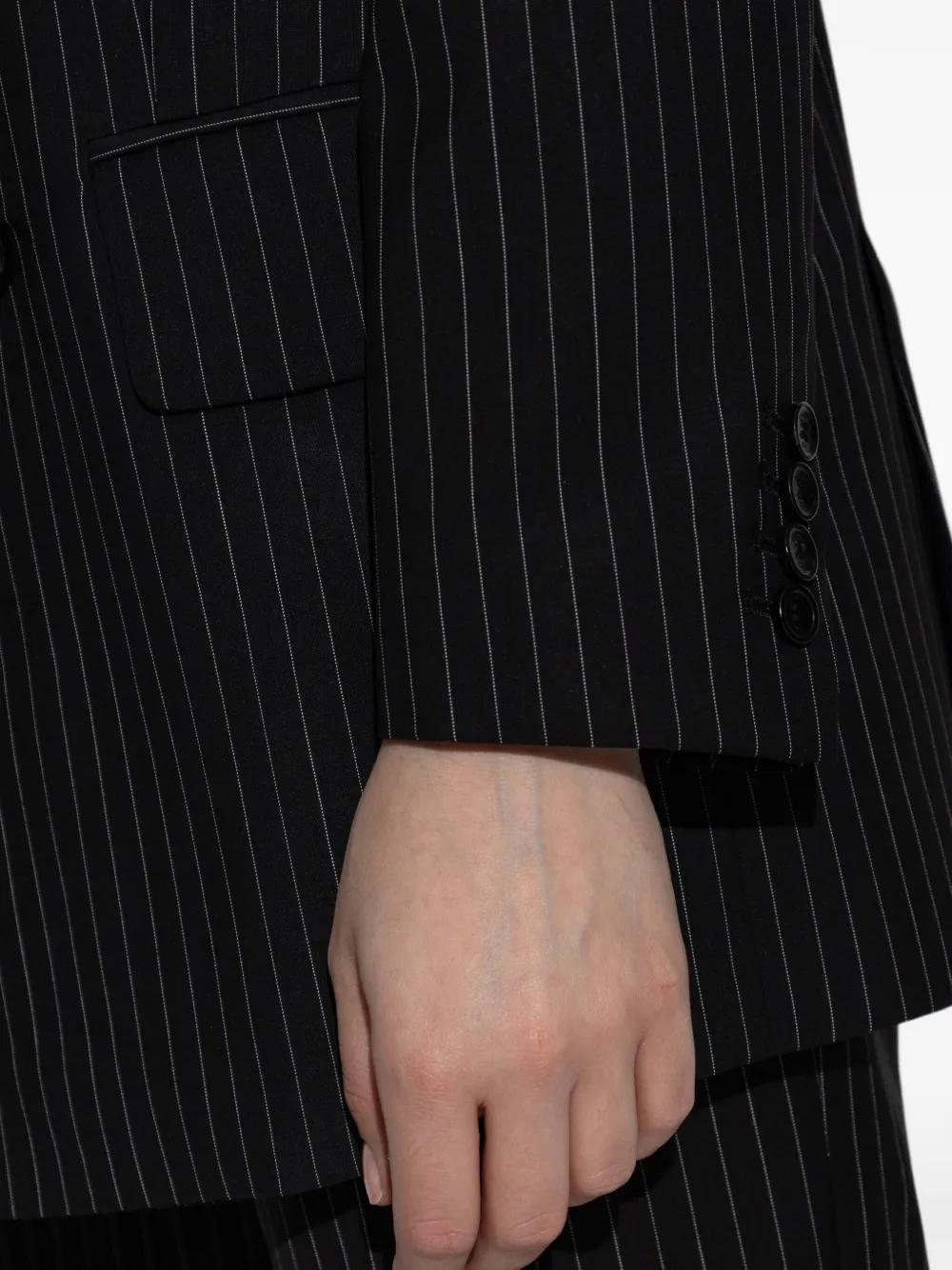 MAX MARA Pinstriped Wool Double-Breasted Blazer