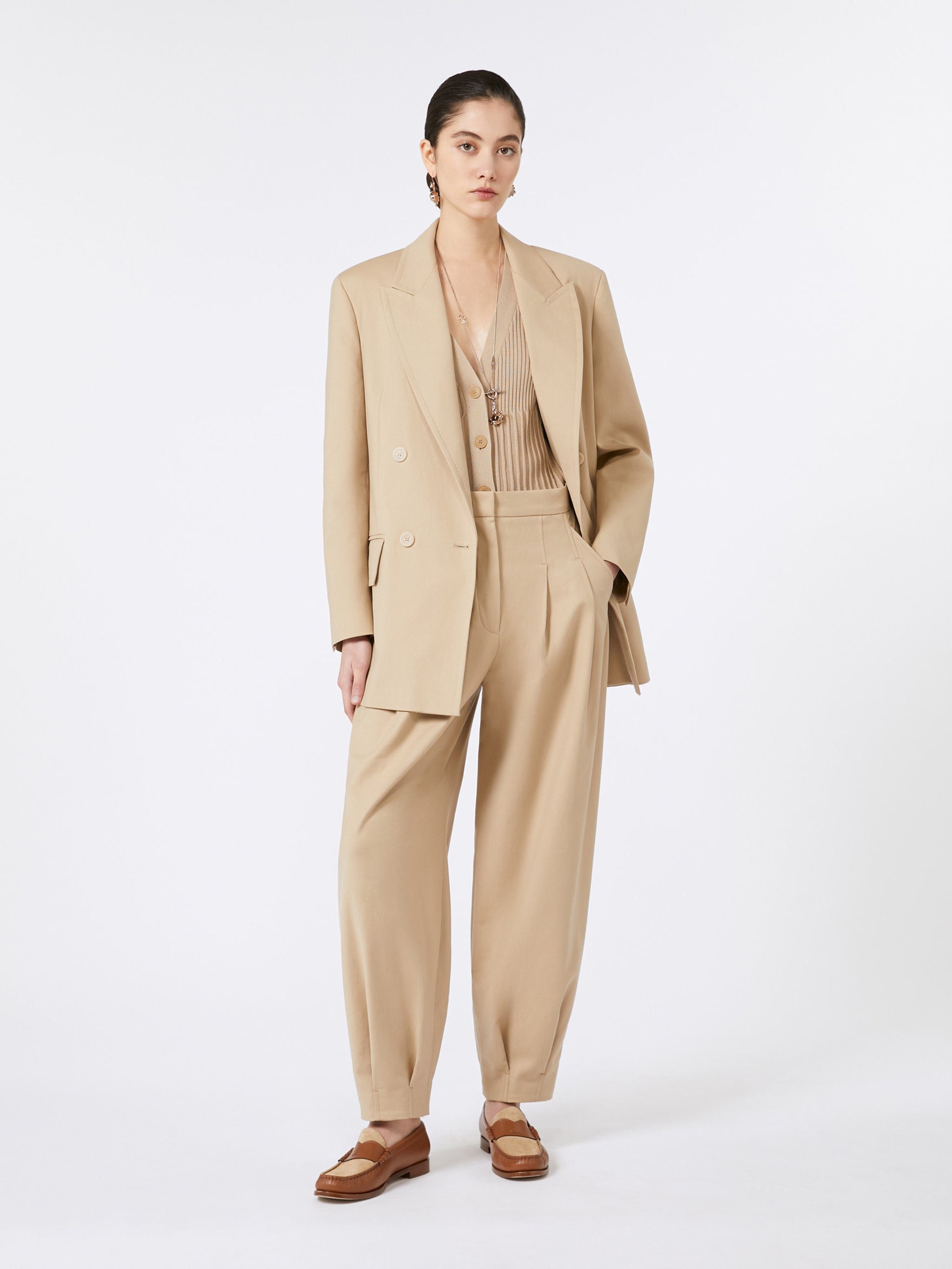 MAX MARA Stretch Canvas Blazer - Size 40
