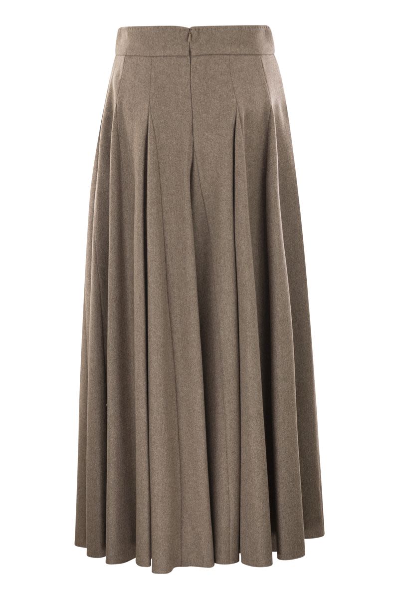 MAX MARA Wide Flared Wool Felt Skirt - Size 40